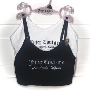 Juicy Couture Puff Letter Sports Bras 2 PACK